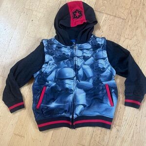 STAR WARS Kids Black and Red Stormtrooper Hoodie S